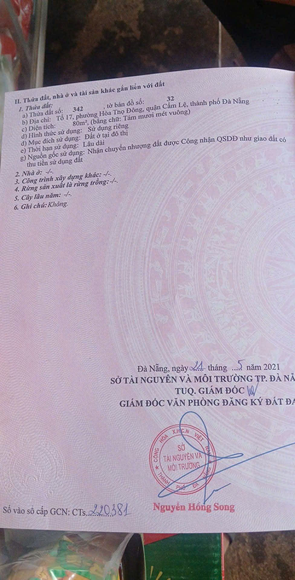 📌📌📌LÀM VIỆC TRỰC TIẾP GIÁ TỐT !!! Bán đất Bình Thái 4, Hòa Thọ Đông