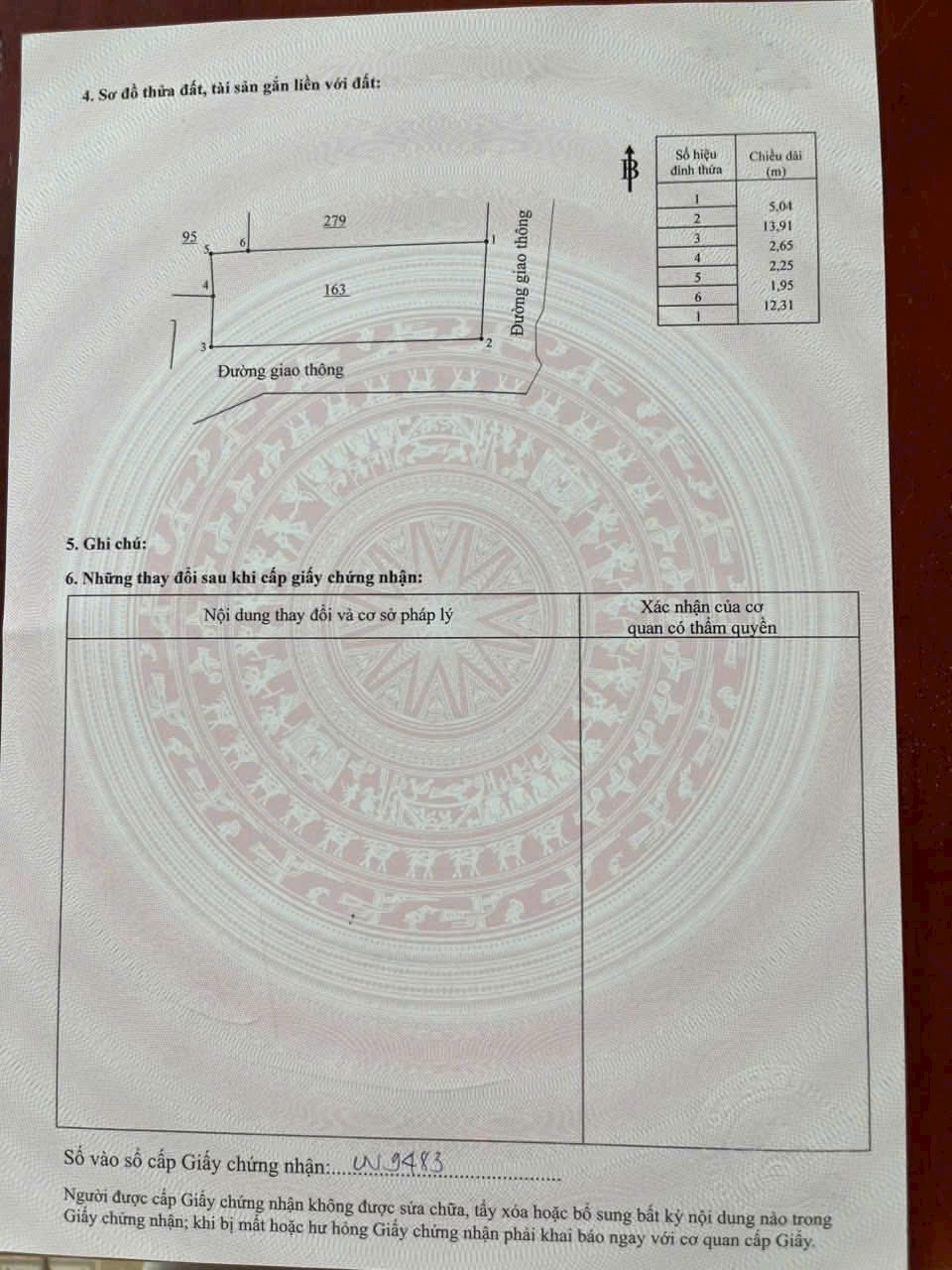 Đất sổ riêng thổ cư 2 mặt tiền đường thông 1.88 tỷ 70 m2