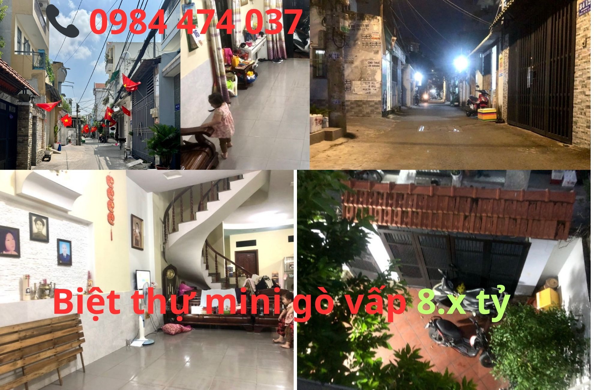 Bán nhà biệt thự mini 4 tầng Bùi Quang Là, P12 Gò Vấp. Ngang gần 7m, DTSD 122.5m², sân vườn cực rộng, hẻm 5m thông. 5PN, 3WC. Siêu phẩm độc nhất.