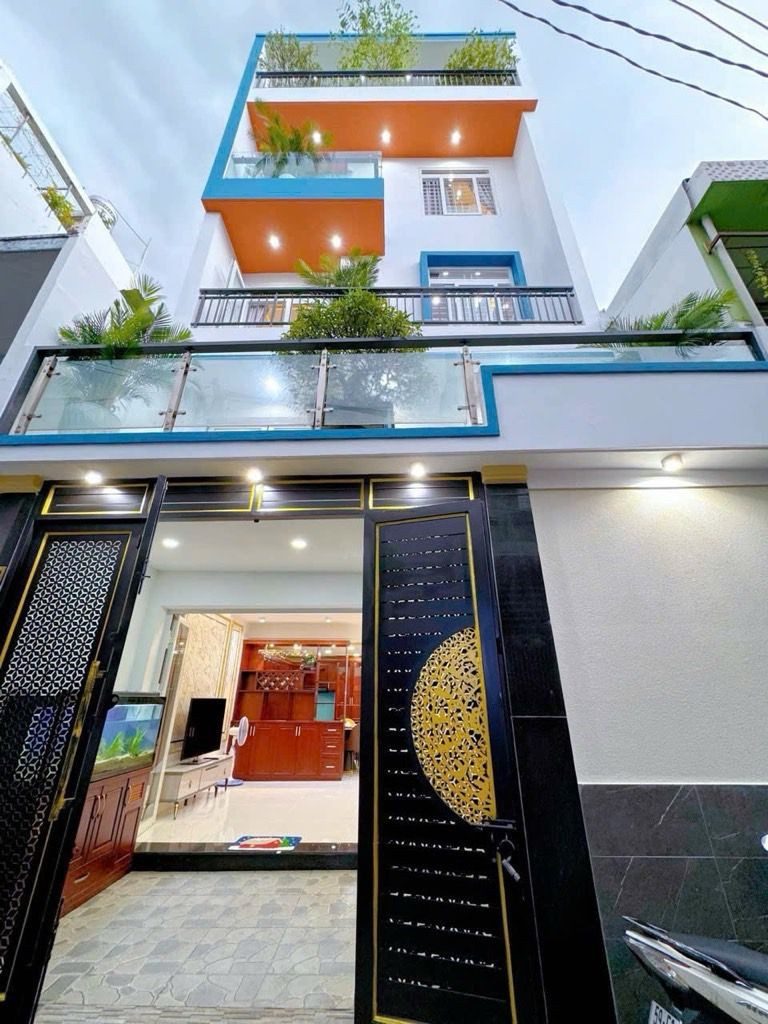 Ngang5.8m chủ gấp bán nhà mới sổ hồng riêng, 5 tầng gò vấp