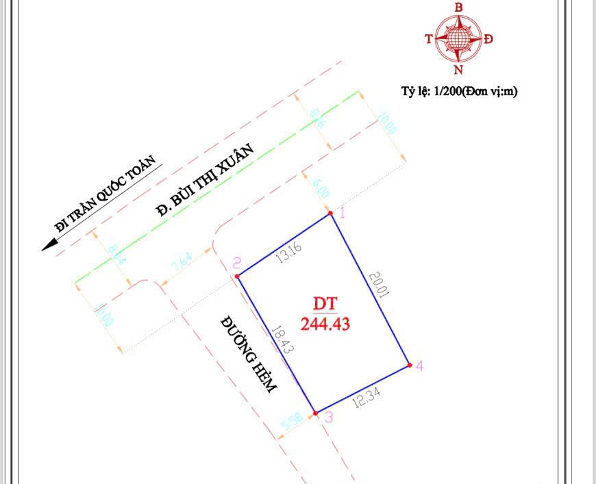Chính Chủ Bán Nhà Phố Căn Góc 2 Mặt Tiền 14Bis Bùi Thị Xuân, Phường 2, Thành Phố Đà Lạt, Lâm Đồng.
