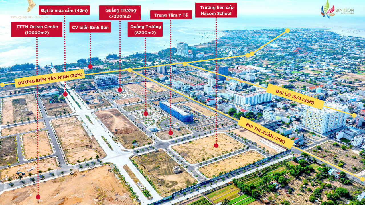 Shophouse góc 2 mặt tiền tọa lạc tại khu đô thị biển Bình Sơn - K2, Ninh Thuận.