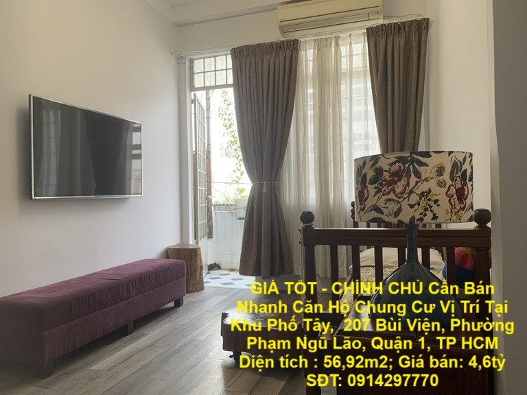 GIÁ TỐT - CHÍNH CHỦ Cần Bán Nhanh Căn Hộ Chung Cư Vị Trí Tại Quận 1, TP HCM