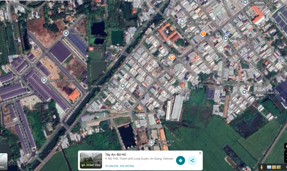 Bán đất 63.9m² ngang 4m giá 1.45 tỷ Phường Mỹ Thới