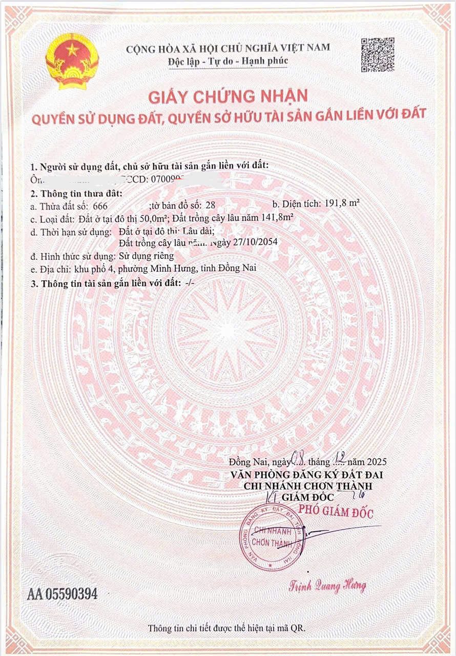 Lô đất mặt tiền đường Cao Bá Quát 32m cần bán gấp