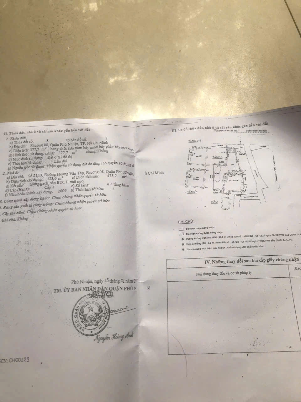 Bán nhà Hoàng Văn Thụ, Phường 8, Quận Phú Nhuận – Giá 110 tỷ