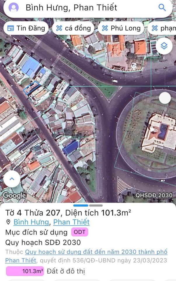 Bán Đất 101m² thổ cư giá 8.5 tỷ tại Đường Cao Thắng Phường Bình Hưng Thành phố Phan Thiết Bình Thuận