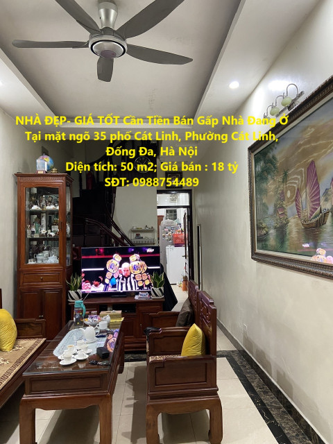 NHÀ ĐẸP- GIÁ TỐT Cần Tiền Bán Gấp Nhà Đang Ở Tại Phố Cát Linh  Quận Đống Đa, TP Hà Nội