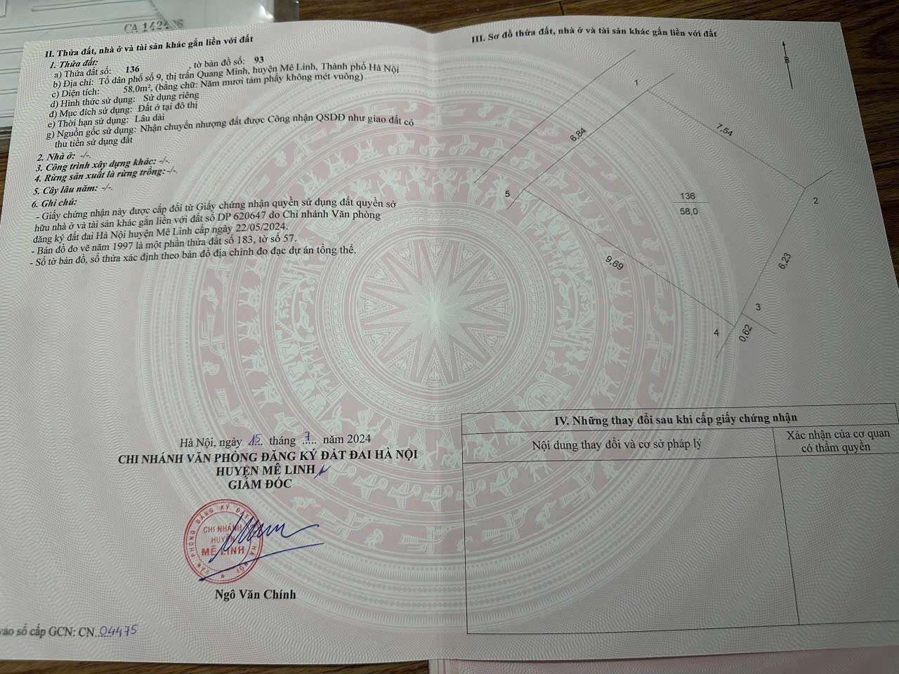 HOA HẬU TỔ 9,GIÁ 2,55 TỶ,58M,FULL TC,TRỤC CHÍNH,GIÁ ĐẦU TƯ