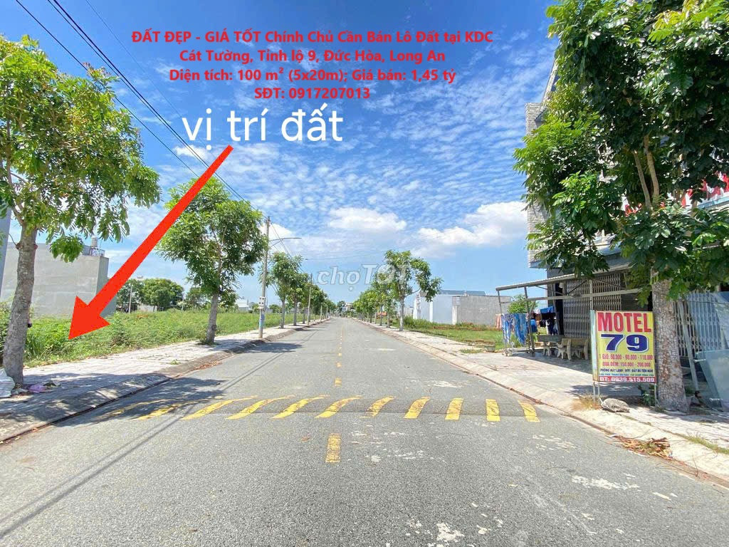 ĐẤT ĐẸP - GIÁ TỐT Chính Chủ Cần Bán Lô Đất tại KDC Cát Tường, Tỉnh lộ 9, Đức Hòa, Long An