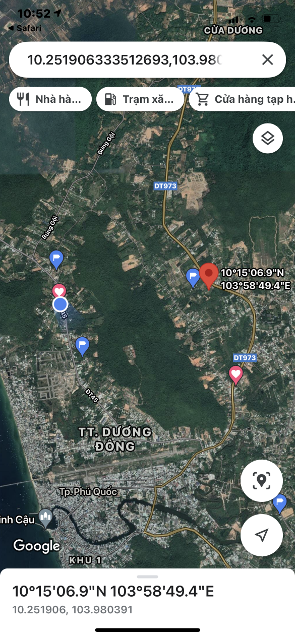 Bán  đất thương mại dịch vụ 101m² , giá 1 tỷ tại đường cây thông ngoài, Xã Cửa Dương, Thành phố Phú Quốc, Kiên Giang