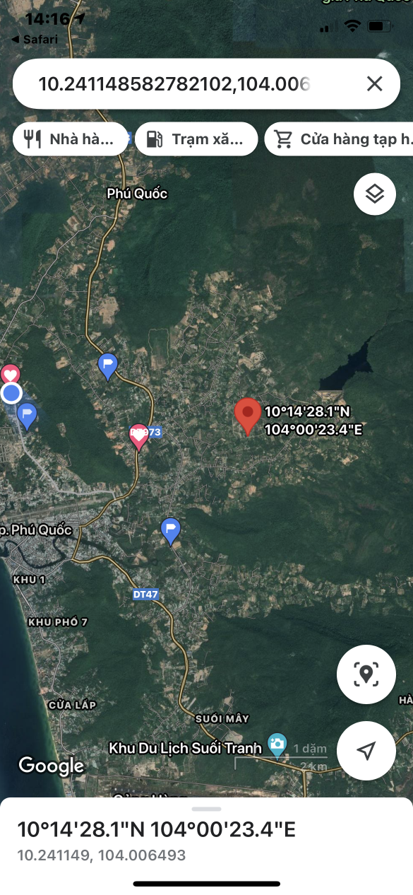 Bán bán  đất nông nghiệp 7526m² , giá 24 tỷ tại đường cây thông trong, Xã Cửa Dương, Thành phố Phú Quốc, Kiên Giang