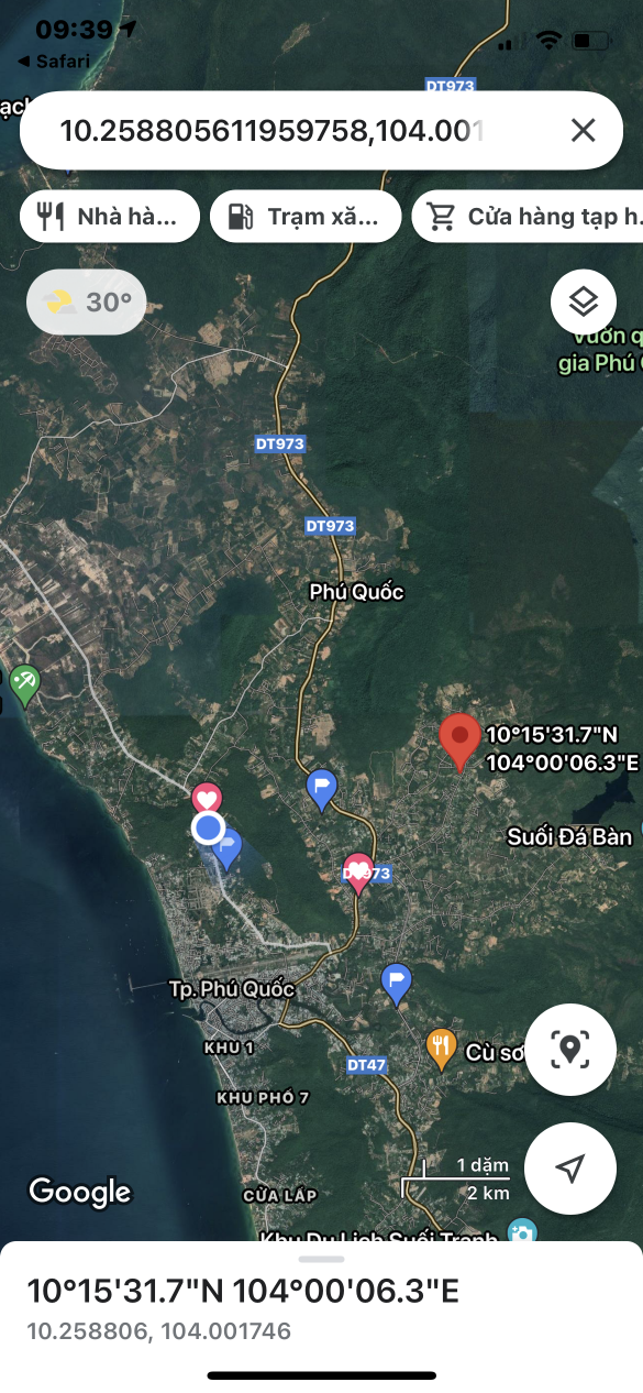 Bán bán  đất thương mại dịch vụ 13000m² , giá 95.7 tỷ tại đường cây thông trong, Xã Cửa Dương, Thành phố Phú Quốc, Kiên Giang