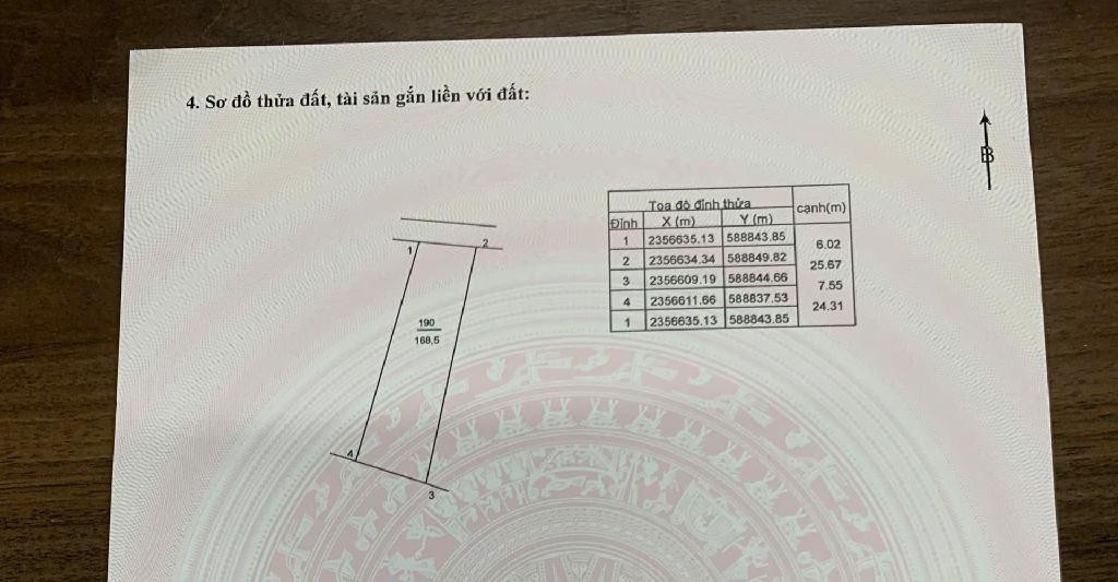 Bán đất 168m² ngang 6m giá 4.2 tỷ Xã Trung Giã