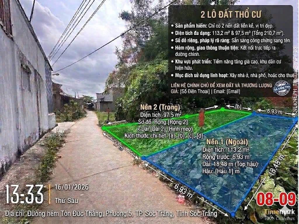 Đất nền hẻm Tôn Đức Thắng
