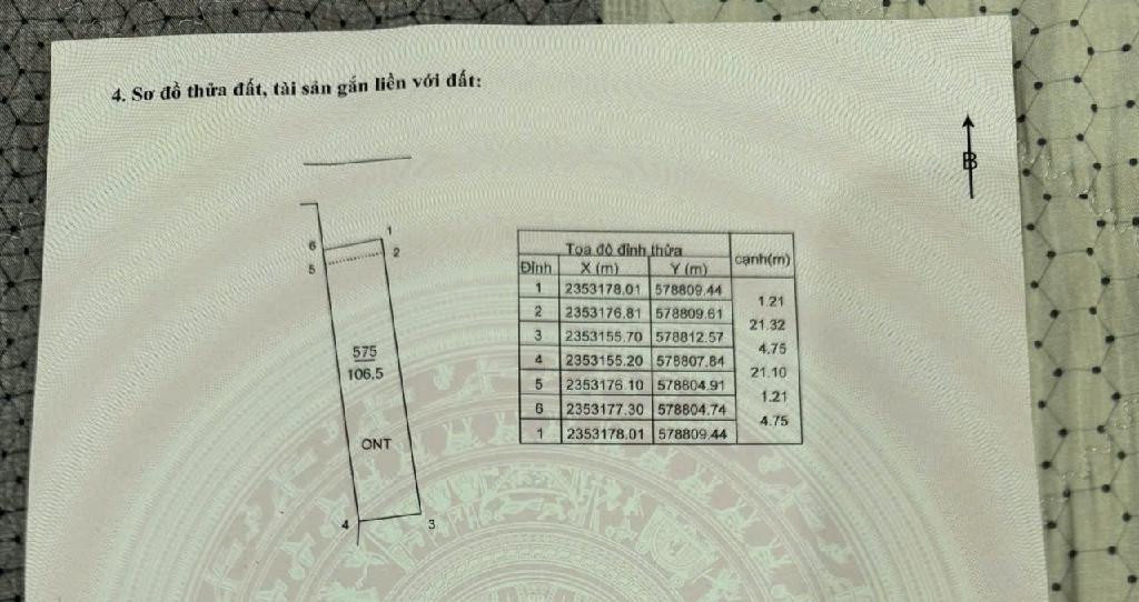 Bán đất 107m² ngang 4,8m giá 3 tỷ Xã Kim Anh