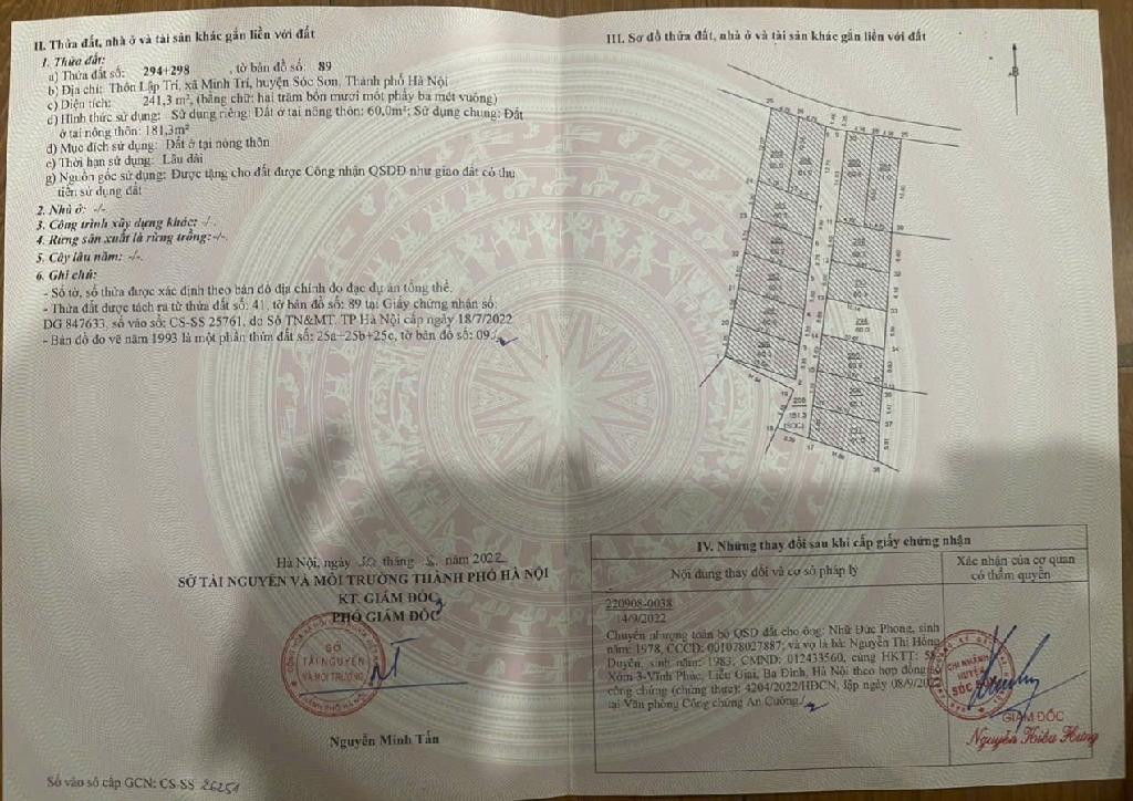 Bán đất 60m² ngang 5,8m giá 1.6 tỷ Xã Kim Anh