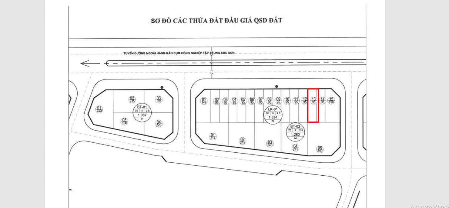 Bán đất 95m² ngang 5m giá 7.2 tỷ Xã Sóc Sơn