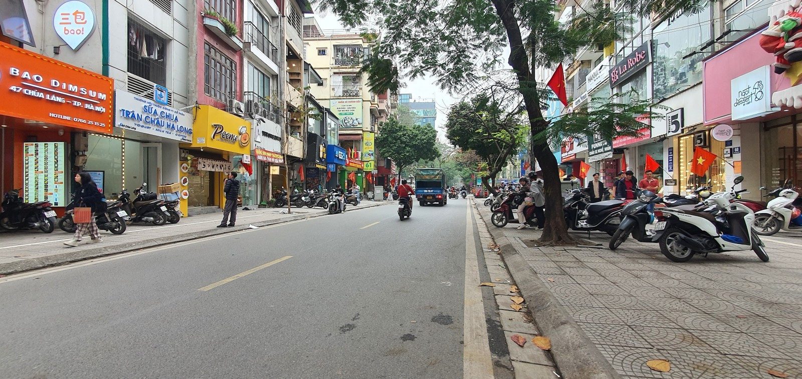 NHƯỢNG QUÁN TRÀ SỮA MẶT PHỐ CHÙA LÁNG, ĐỐNG ĐA – VỈA HÈ RỘNG – FULL ĐỒ