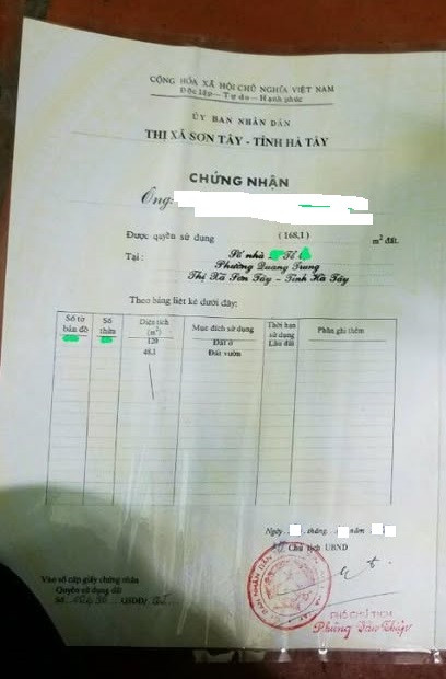 Chính chủ cần bán 168,1m có 120m thổ cư mặt phố chùa thông sơn tây kinh doanh ngày đêm