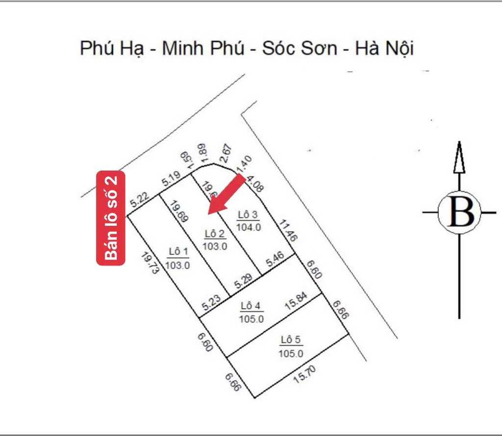 Bán đất 103m² ngang 5,2m giá 2.95 tỷ Xã Kim Anh