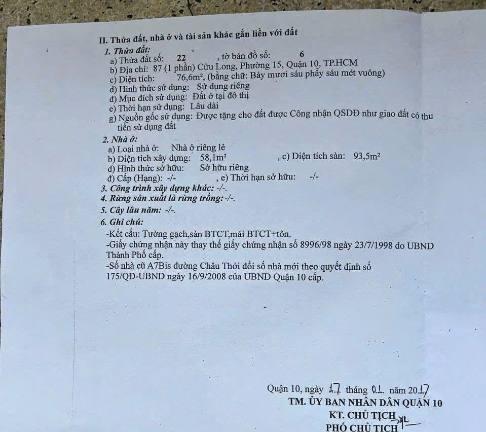 Bán nhà Cửu Long, Phường 15, Quận 10 – Giá 35 tỷ