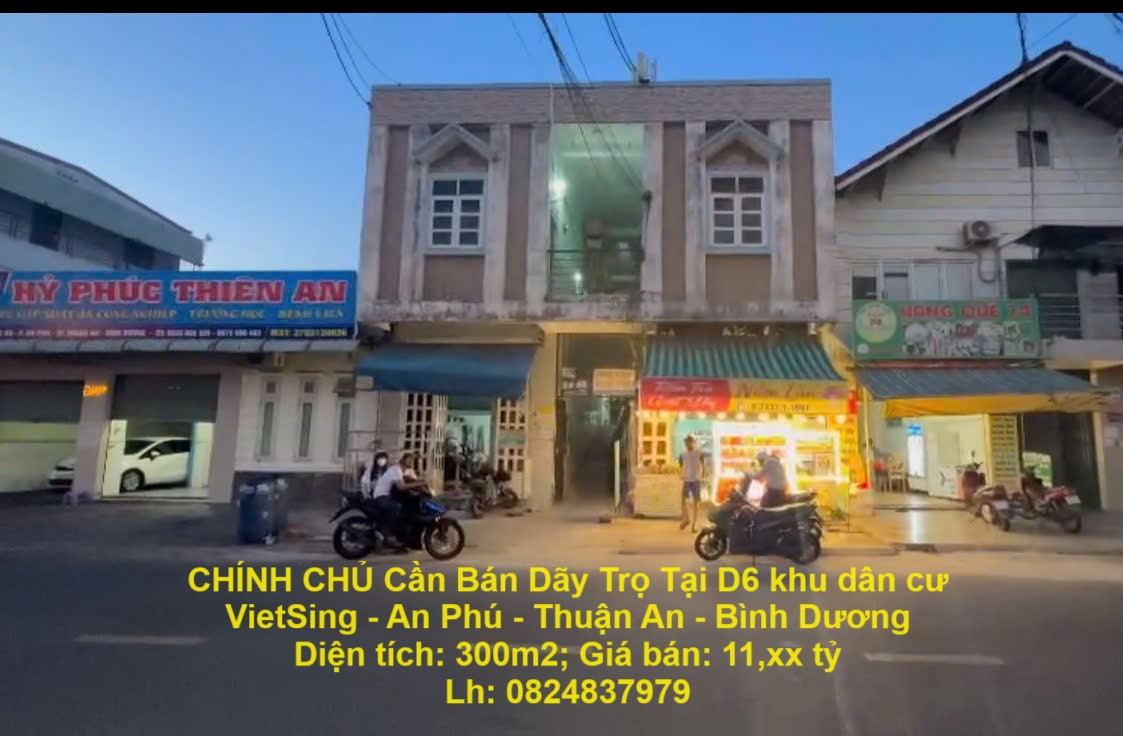 CHÍNH CHỦ Cần Bán Dãy Trọ Tại D6 khu dân cư VietSing - An Phú - Thuận An - Bình Dương