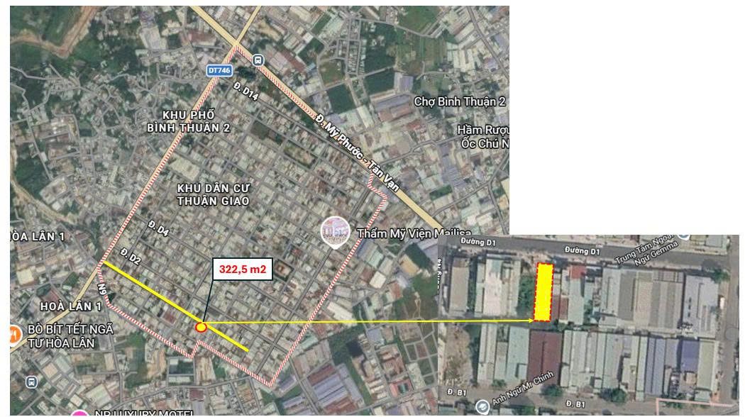 BÁN ĐẤT NGANG 10M - ĐƯỜNG D1- KDC THUẬN GIAO