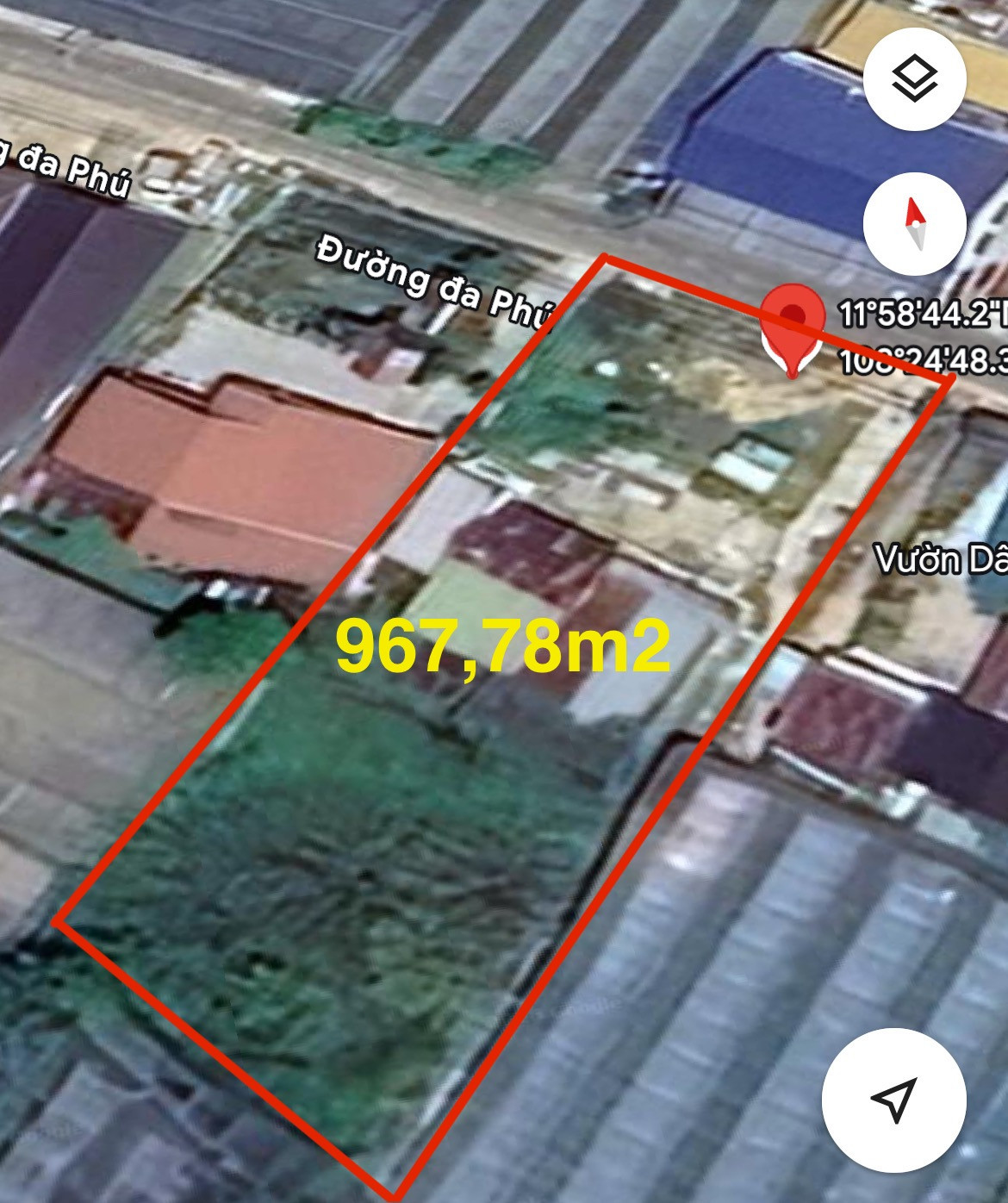 Lô đất mặt tiền Đa Phú , phường Langbiang Đà Lạt