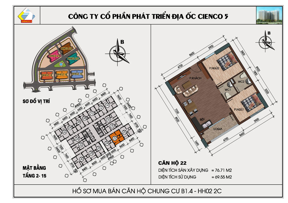 Chính chủ bán gấp căn hộ 77m2 ban công Đông Nam, chung cư Thanh