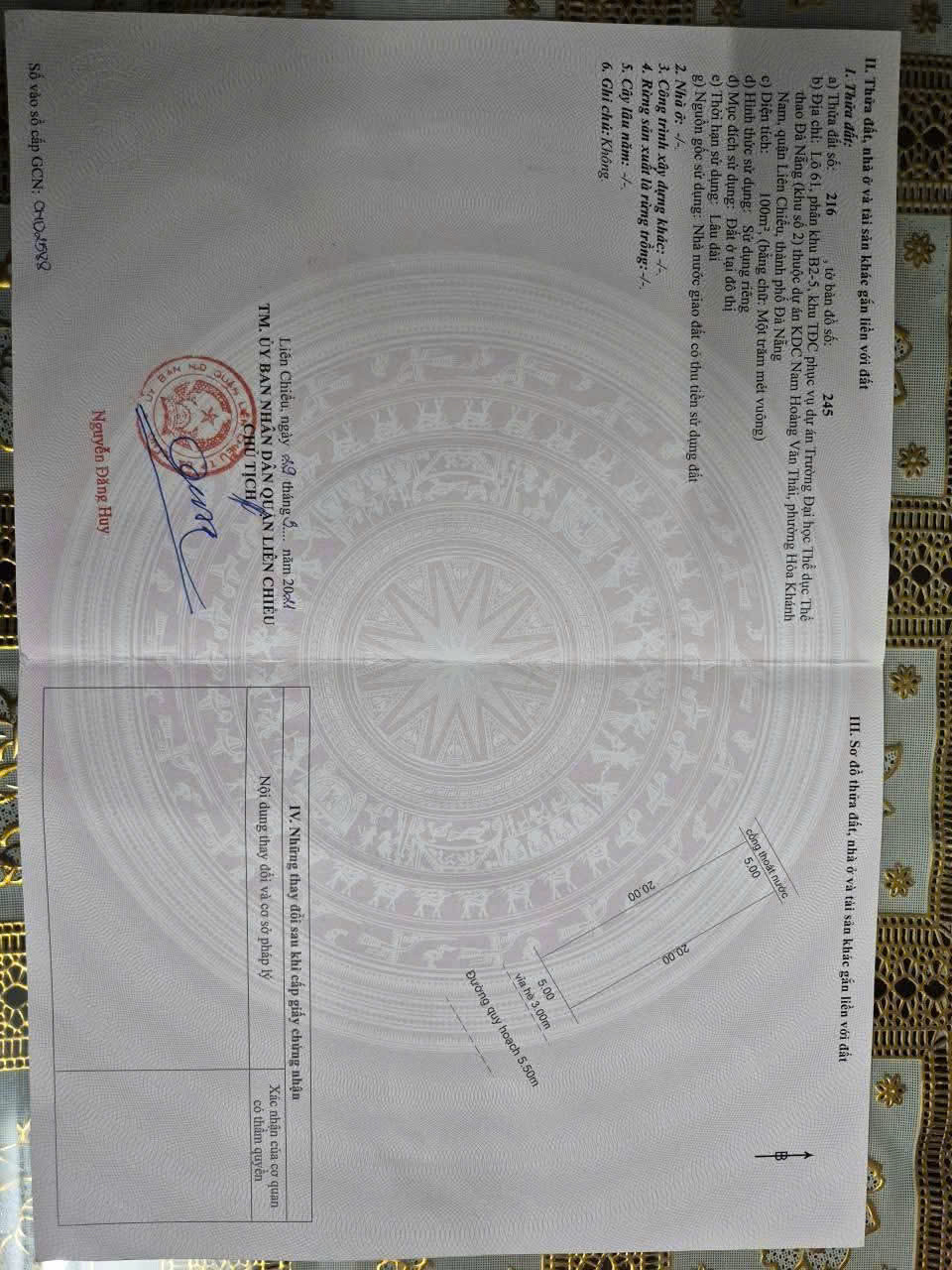 📌📌📌LÀM VIỆC TRỰC TIẾP GIÁ TỐT !!! Bán đất Đà Sơn 5, Hòa Khánh Nam