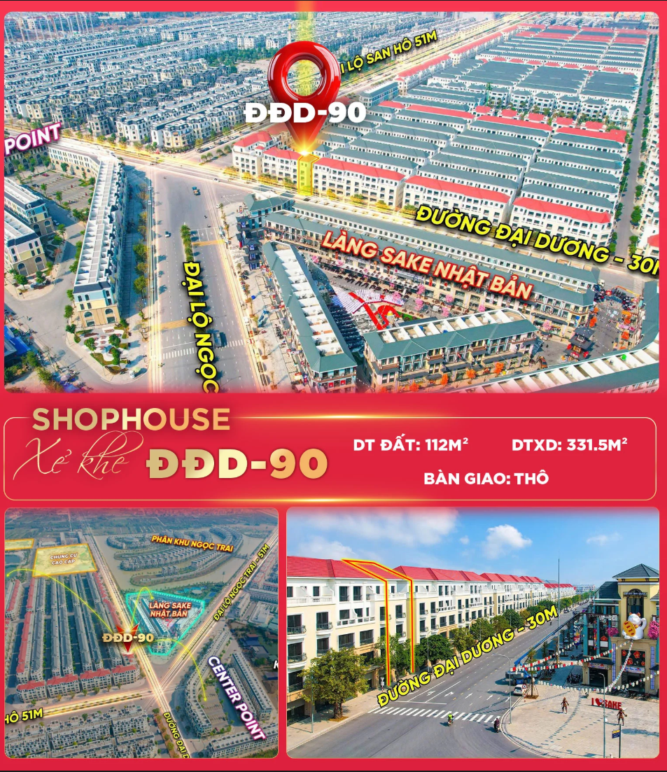 🔥 QUỸ ẨN SHOPHOUSE ĐƯỜNG ĐẠI DƯƠNG – GIÁ TTS CHỈ 20.X TỶ CỰC HIẾM