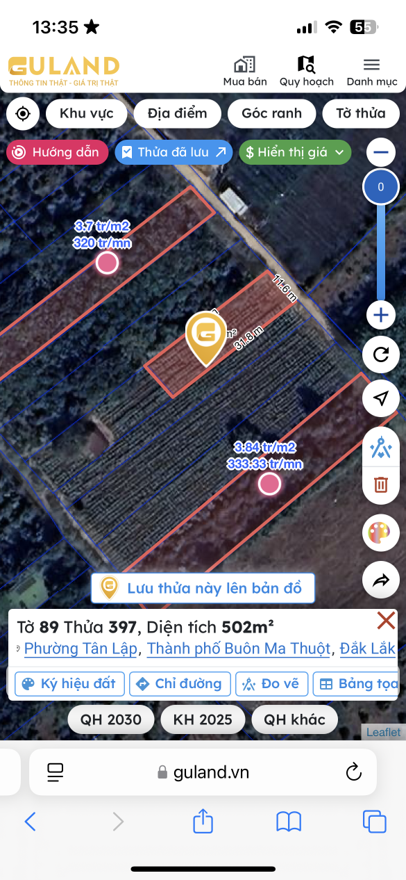 Đất chính chủ, 2 mặt đường, hẻm Đại Lộ Đông Tây.