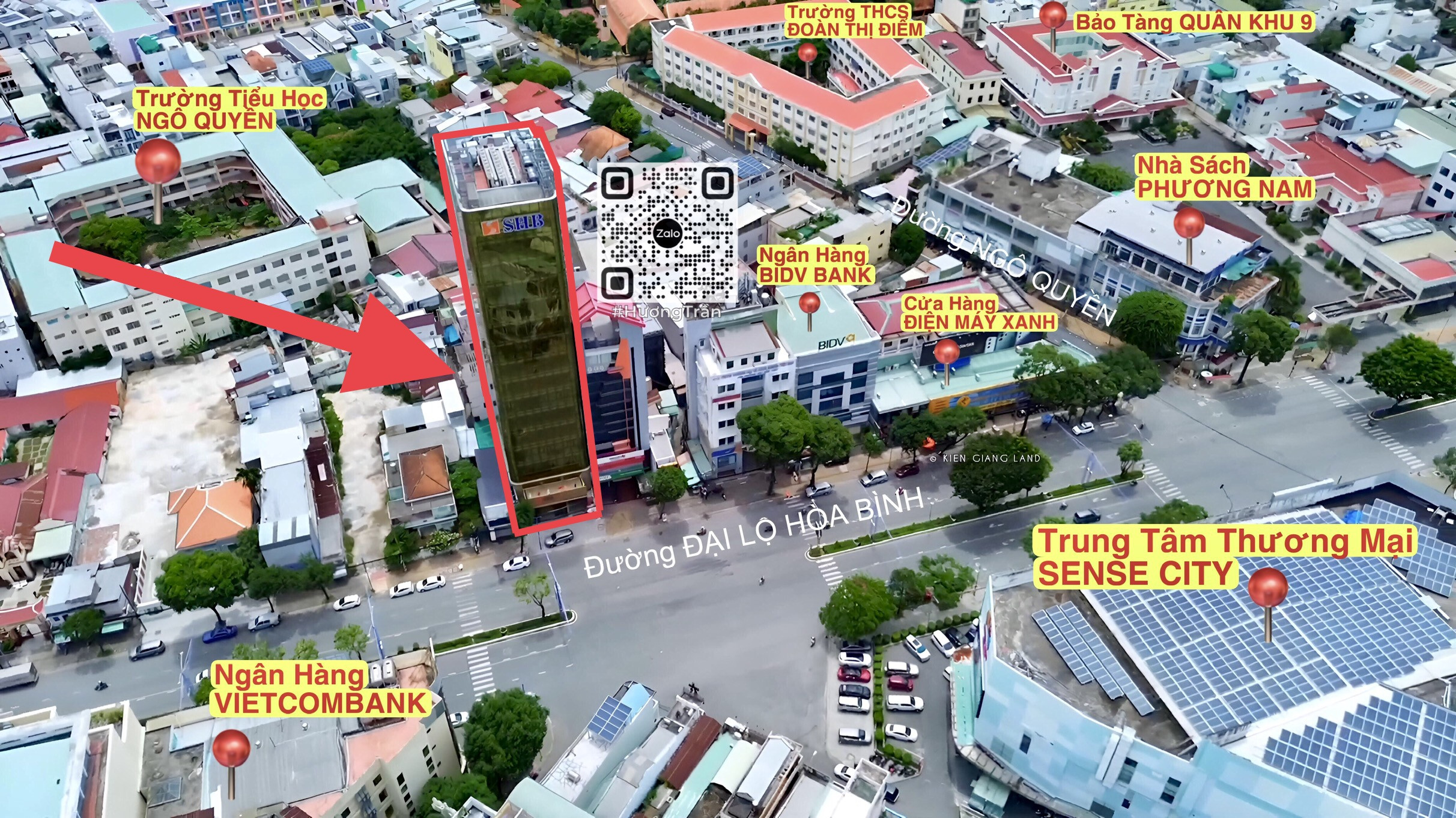 24 Triệu 180 - CHO THUÊ VĂN PHÒNG Từ 93m2 CỦA TÒA NHÀ SHB, MẶT TIỀN ĐƯỜNG ĐẠI LỘ HÒA BÌNH
