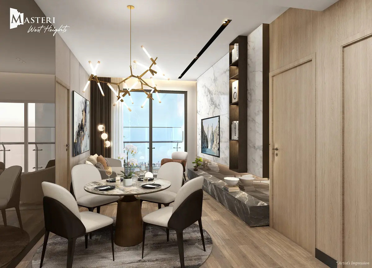 Masteri West Hight - 2PN 62m2 Bếp Giấu Chữ U - Sẵn Sổ Giao Dịch Ngay Chỉ 4 Tỷ 8 Thương Lượng