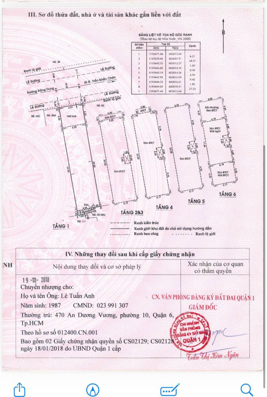 Bán nhà 55 Đặng Dung, Phường Tân Định, Quận 1 – Giá 78 tỷ