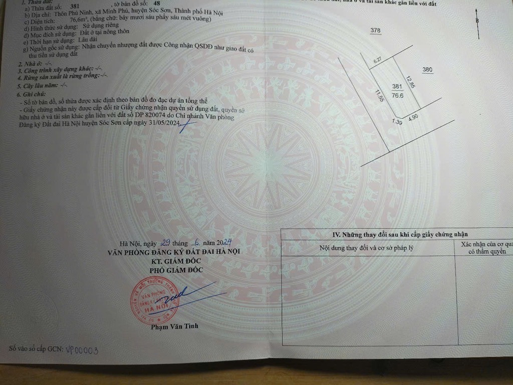 Bán đất 76,6m² ngang 4,9m giá 2.15 tỷ Xã Kim Anh