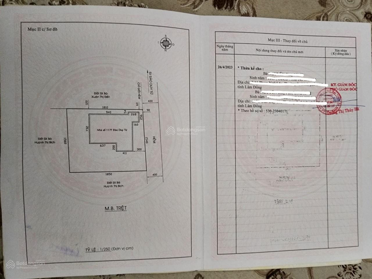 Bán đất biệt thự đường Đào Duy Từ