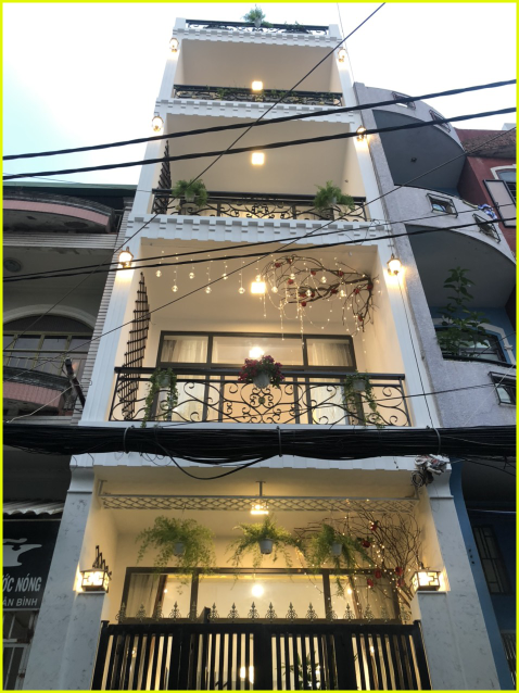 Nhà phố xinh rẻ 1 trệt 4 lầu Đất Thánh Tân Bình TP.HCM