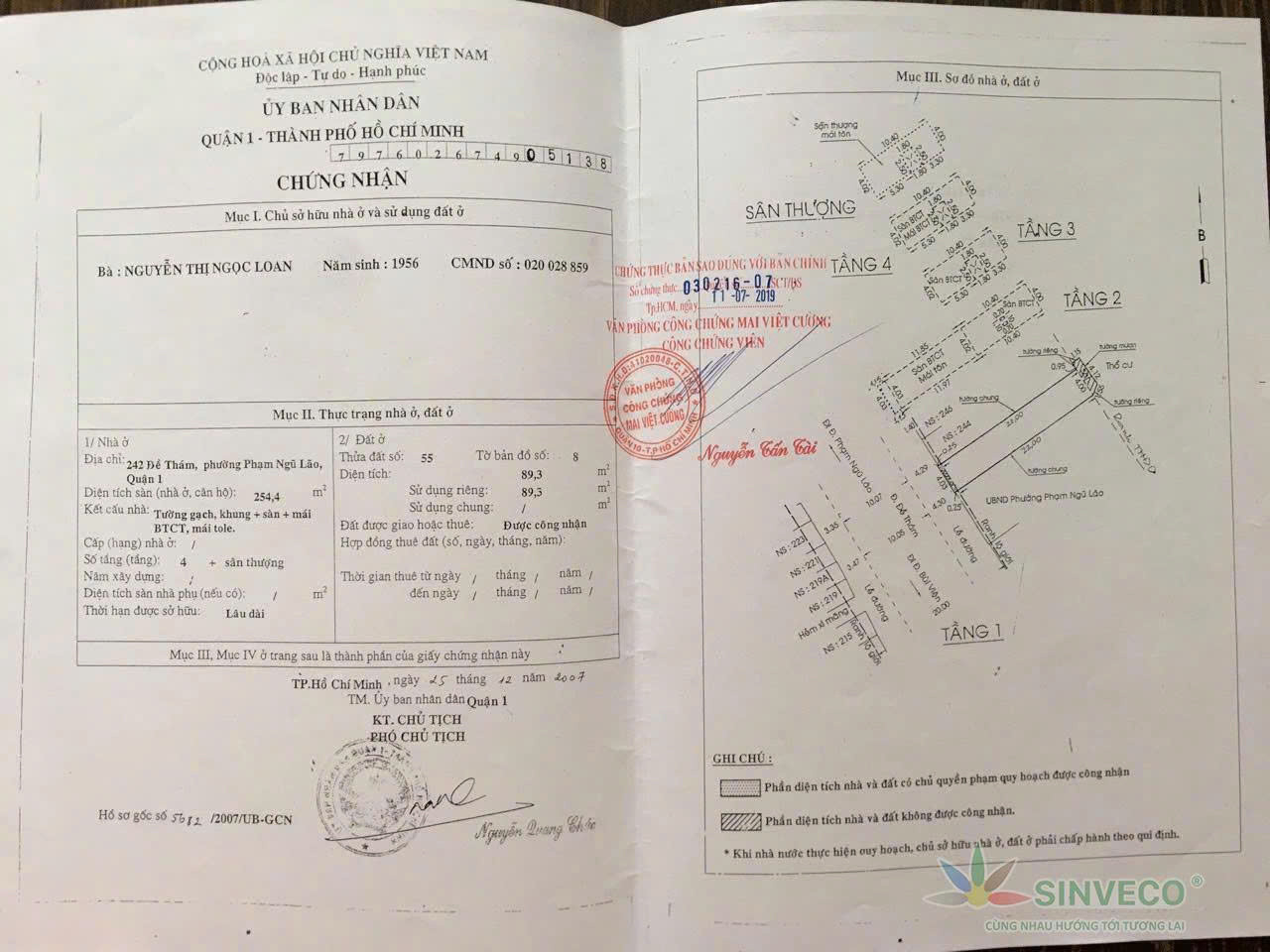 Bán nhà 242 Đề Thám ,Phường Phạm Ngũ Lão ,Quận 1 – Giá 65 tỷ