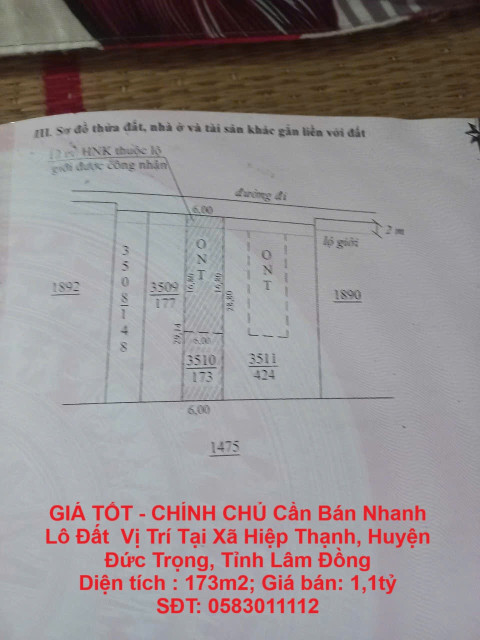 GIÁ TỐT - CHÍNH CHỦ Cần Bán Nhanh Lô Đất  Vị Trí Tại Huyện Đức Trọng, Tỉnh Lâm Đồng