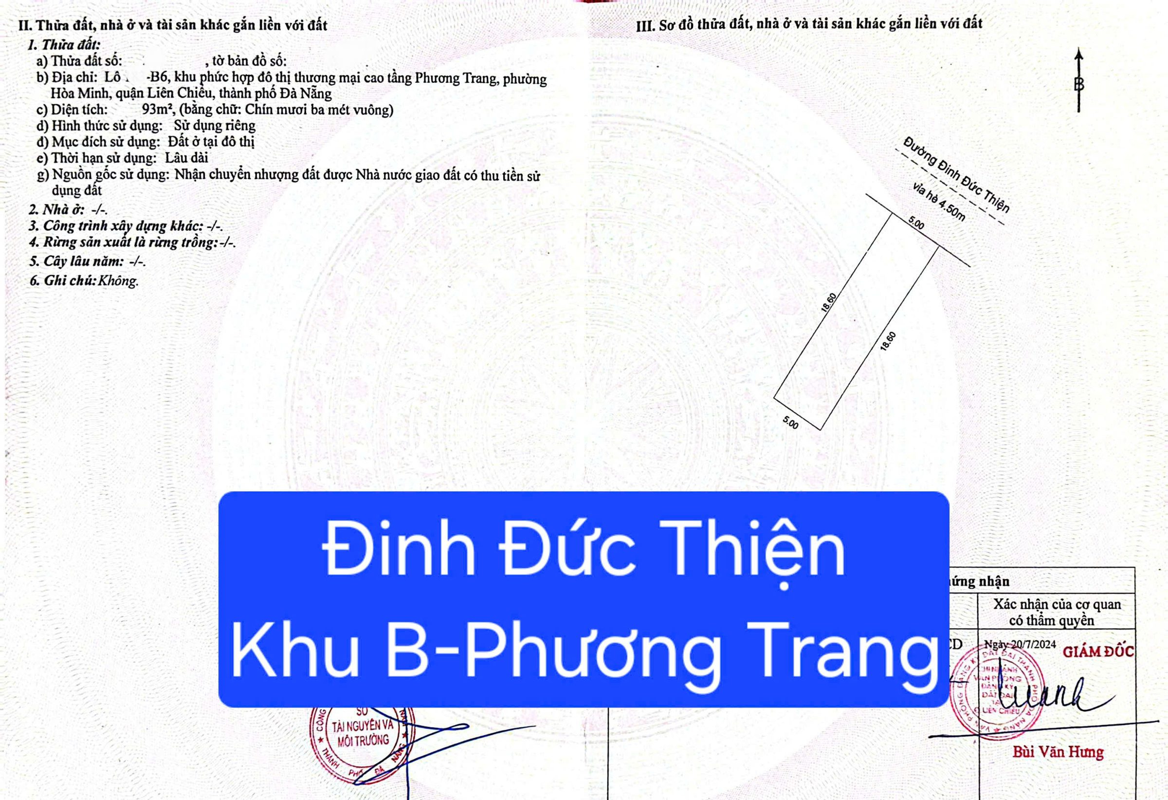 🔴💥BÁN ĐẤT ĐƯỜNG 7,5M ĐINH ĐỨC THIỆN - Khu B Phương Trang)