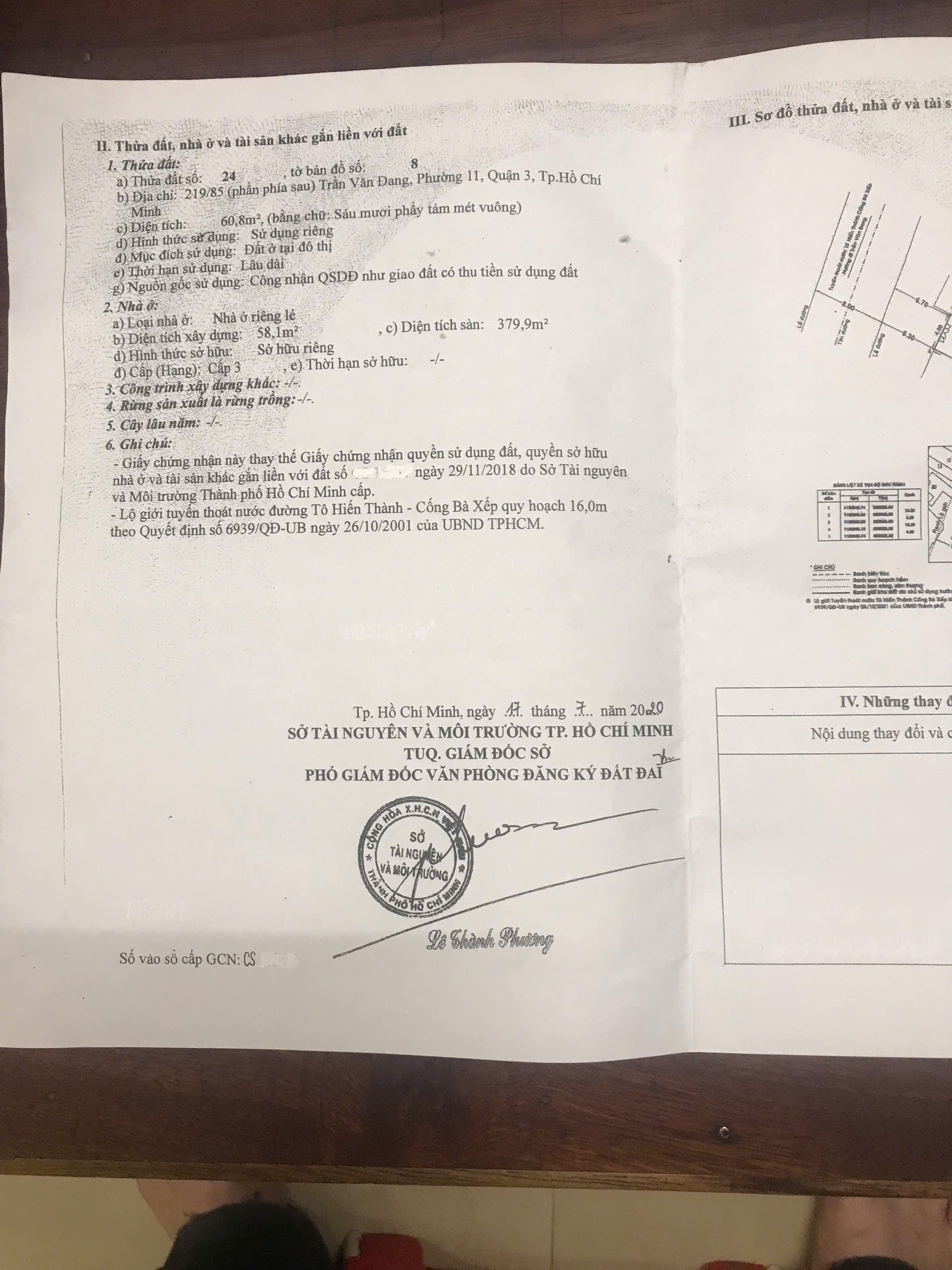 Bán nhà 166 Đỗ Thị Lời, P.1, Q.3 – Giá 27 tỷ