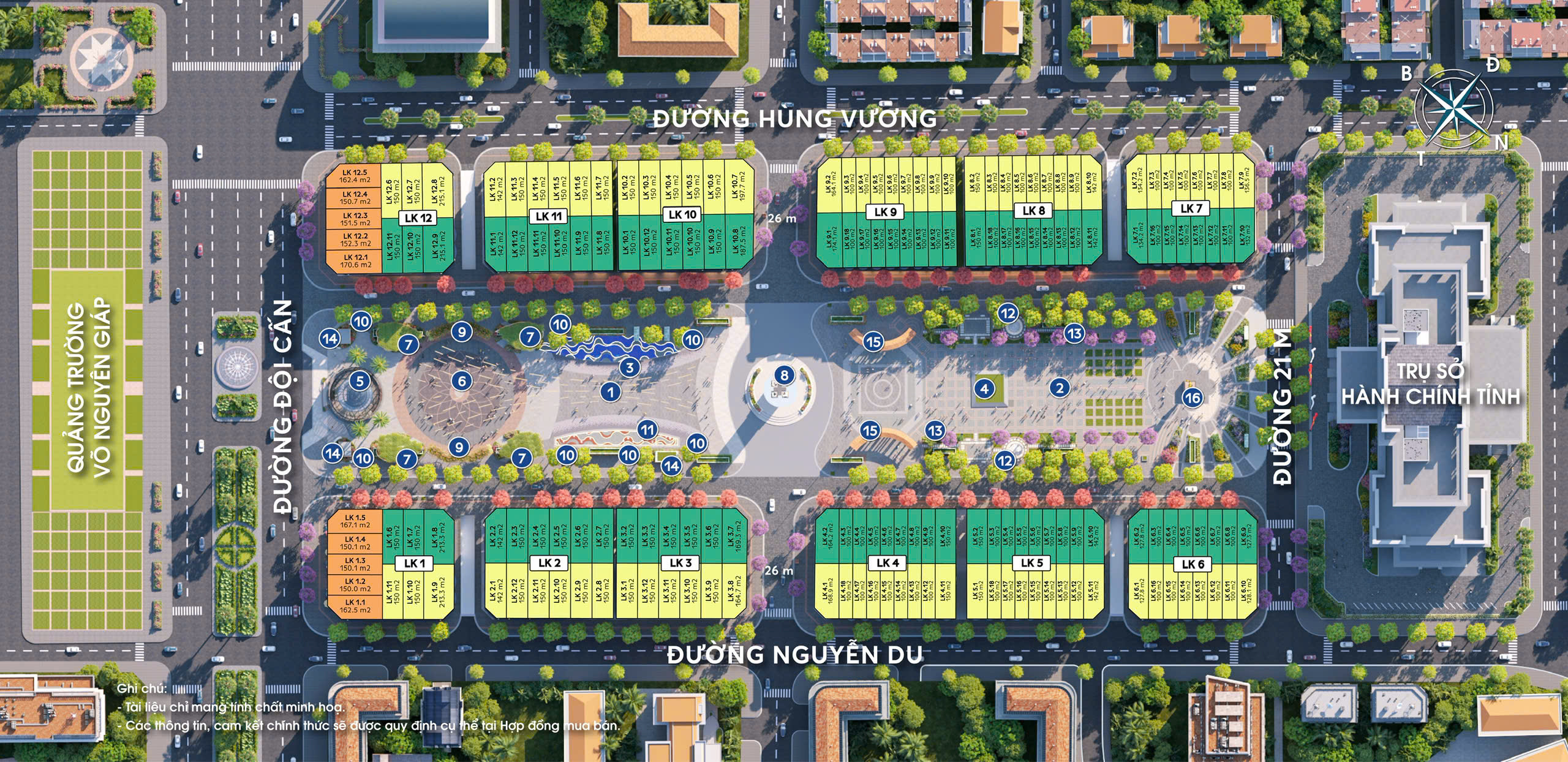 Dự án Phố đi bộ trung tâm thành phố Central Square Thái Nguyên