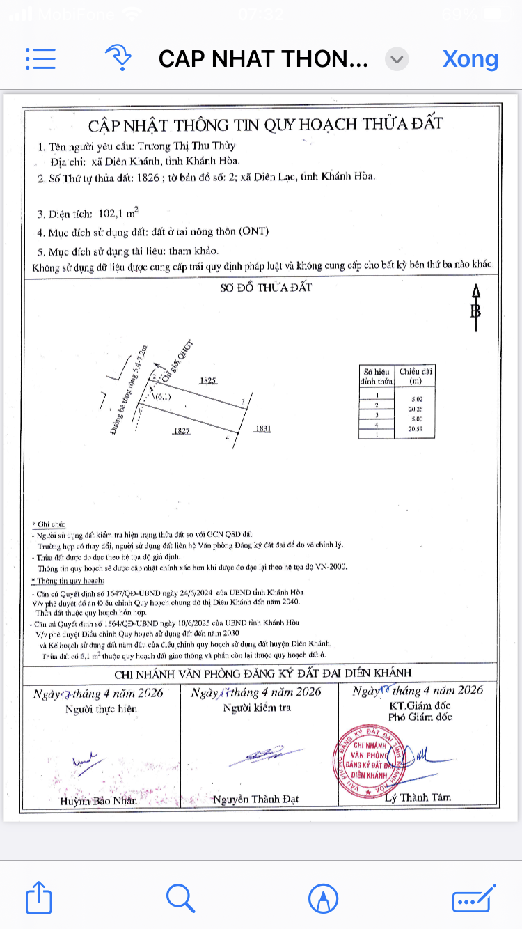 Bán đất trung tâm xã Diên Lạc, bên cạnh Vcn Diên Khánh