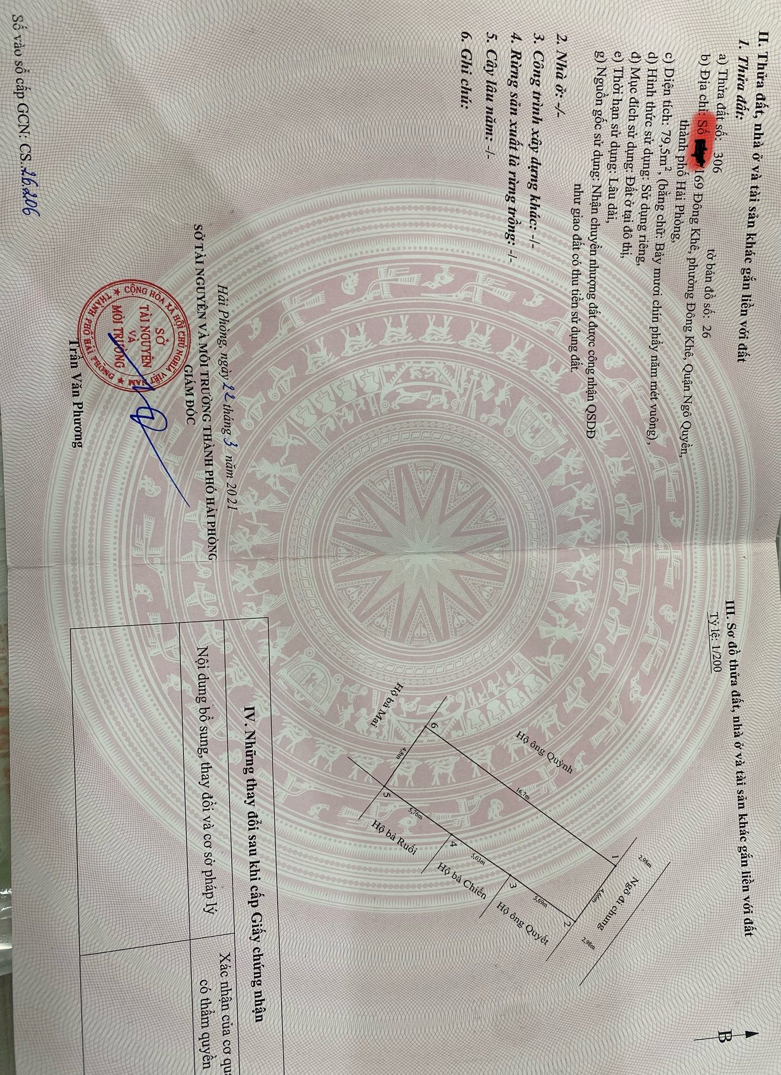 Bán đất tặng nhà 1,5 tầng