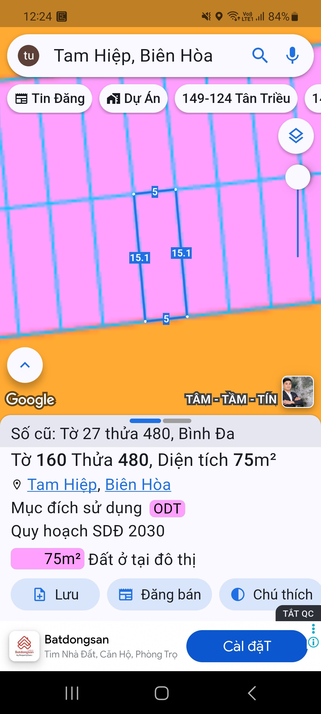 Bán lô đất  phường  tam hòa gần  chung cư sơn an