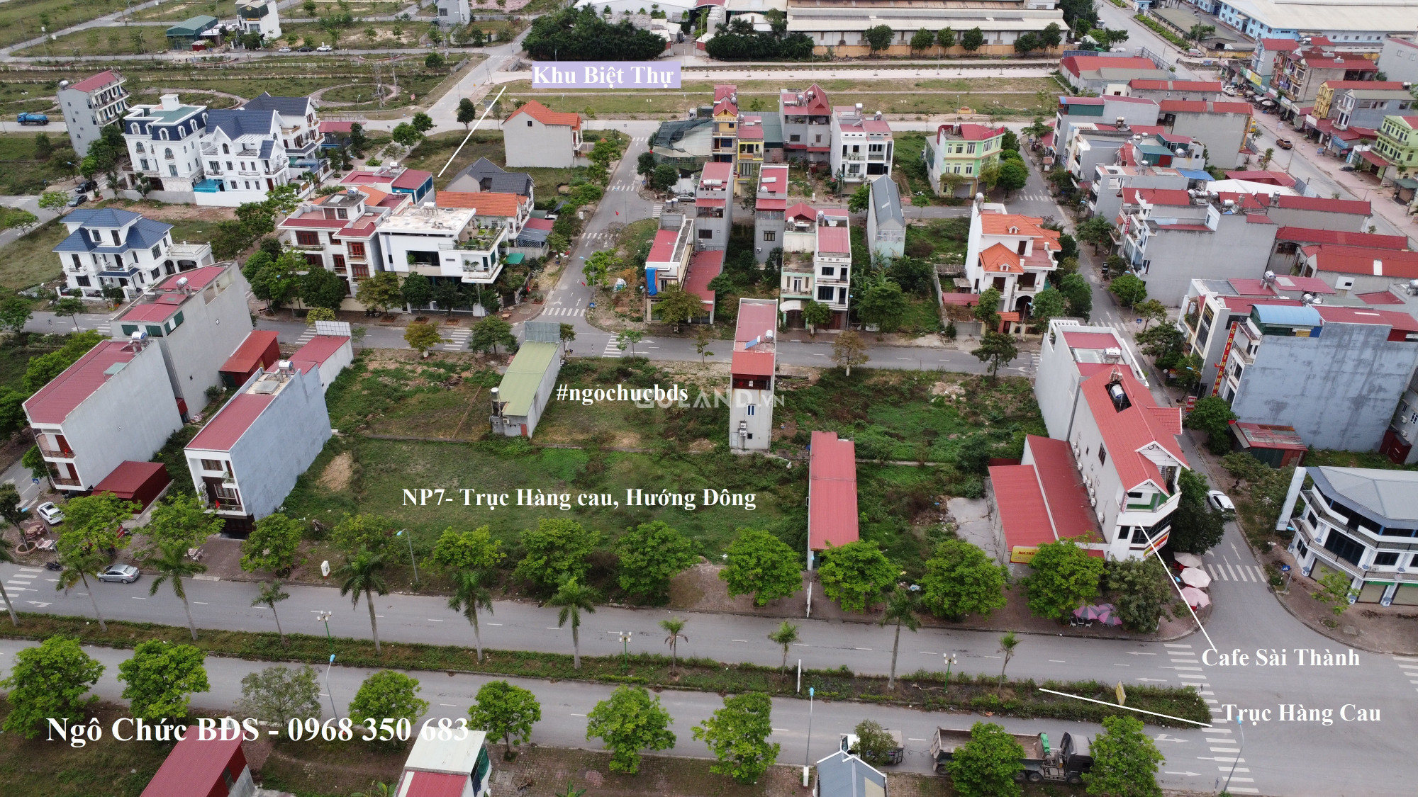 Bán đất trục chính Hàng Cau thông ra Hồ Điều Hòa, dự án KĐT TM thị trấn Thắng, Hiệp Hòa, Bắc Giang
