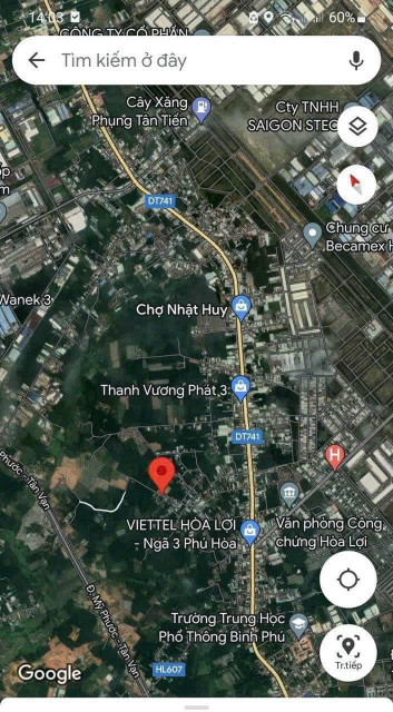 BÁN LÔ ĐẤT 1761M Hoà Lợi Bến Cát