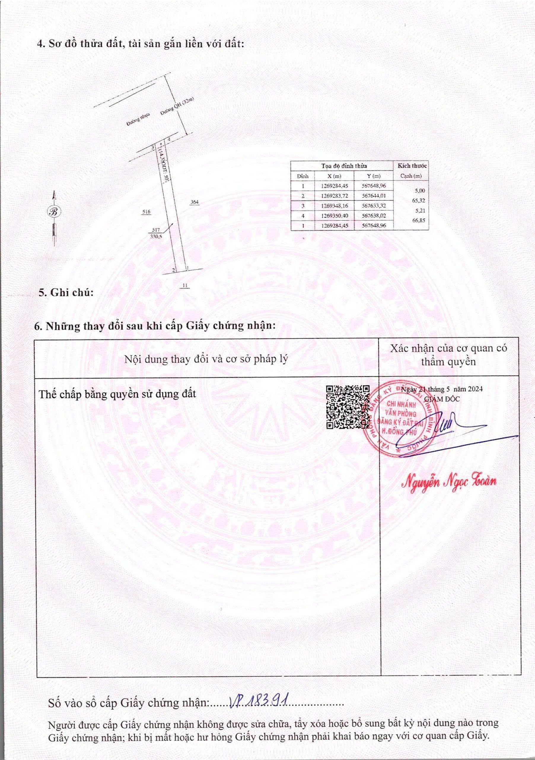 Bán đất ngay sau KCN Bắc Đồng Phú, 330m2 có 100m2 thổ cư, giá full 800tr